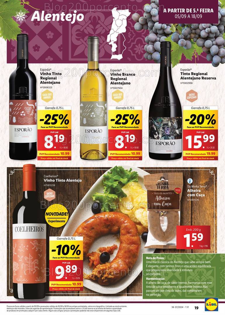 Antevisão Folheto LIDL Extra Promoções de 5 a 18 setembro