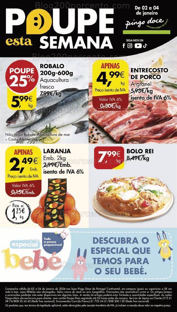 Antevisão Folheto PINGO DOCE Promoções de 2 a 4 janeiro