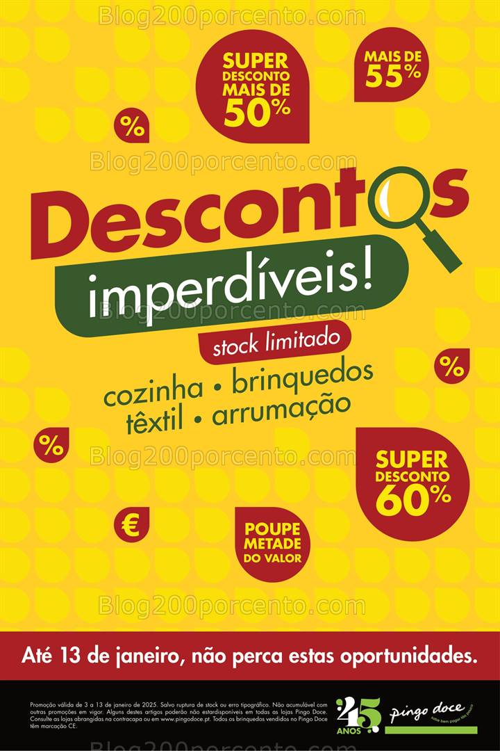 Antevisão Folheto PINGO DOCE Bazar Promoções de 3 a 13 janeiro