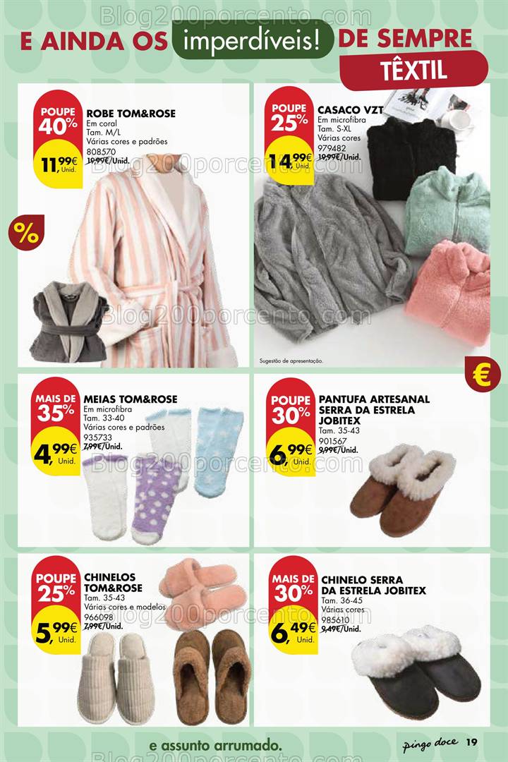 Antevisão Folheto PINGO DOCE Bazar Têxtil Promoções até 13 janeiro