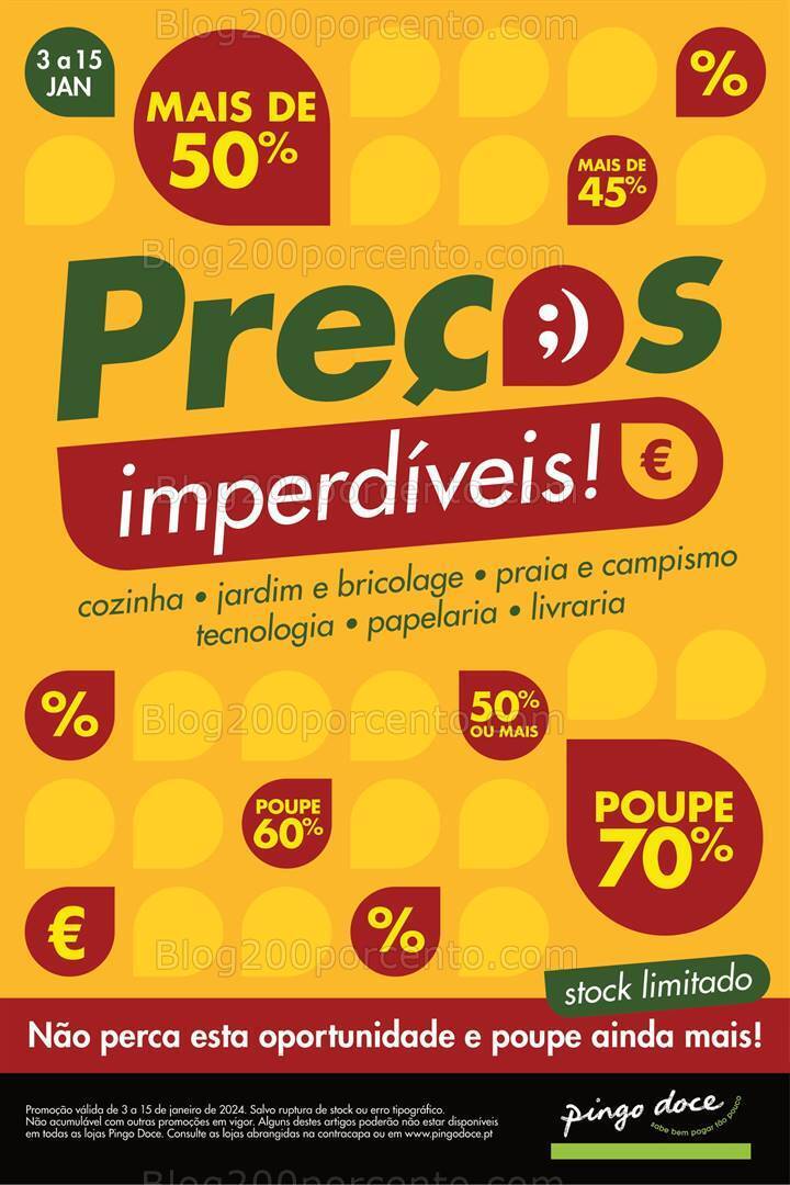 Antevisão Folheto PINGO DOCE Bazar Saldos Promoções de 3 a 15 janeiro