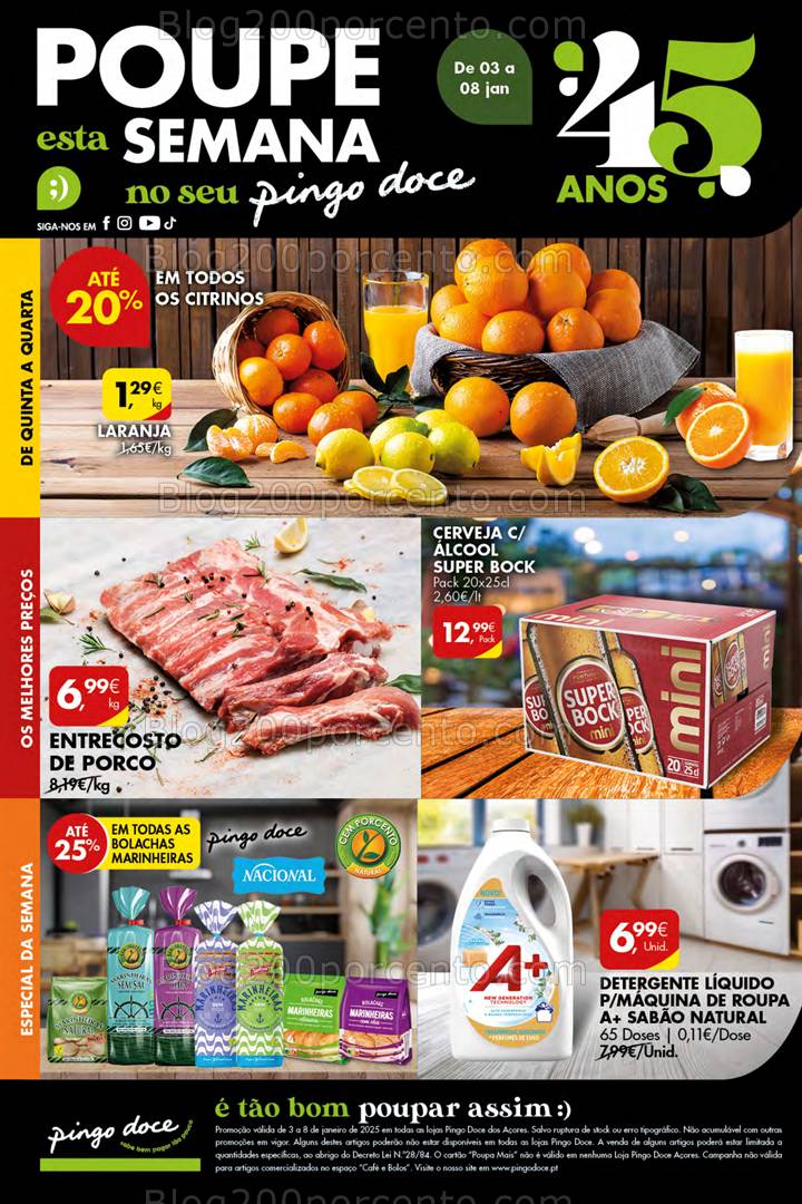 Antevisão Folheto PINGO DOCE Açores Promoções de 3 a 8 janeiro