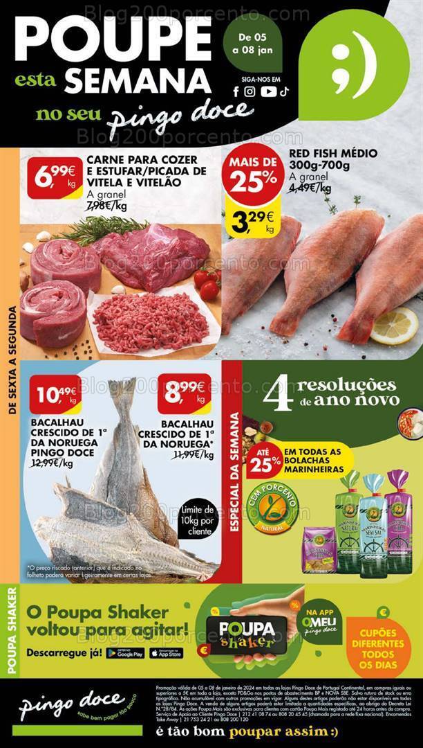 Antevisão Folheto PINGO DOCE Lojas Grandes Promoções de 5 a 8 janeiro