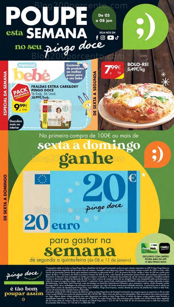 Antevisão Folheto PINGO DOCE Promoções de 5 a 8 janeiro