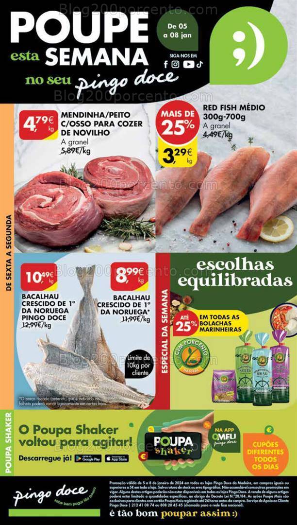 Antevisão Folheto PINGO DOCE Lojas Grandes Promoções de 5 a 8 janeiro