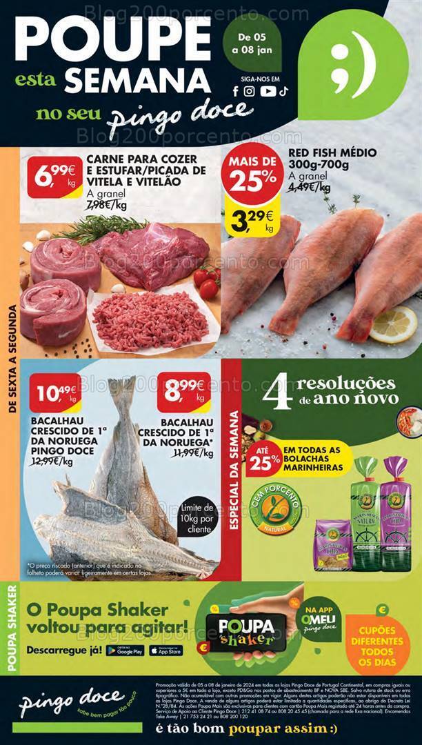 Antevisão Folheto PINGO DOCE Lojas Pequenas Promoções de 5 a 8 janeiro