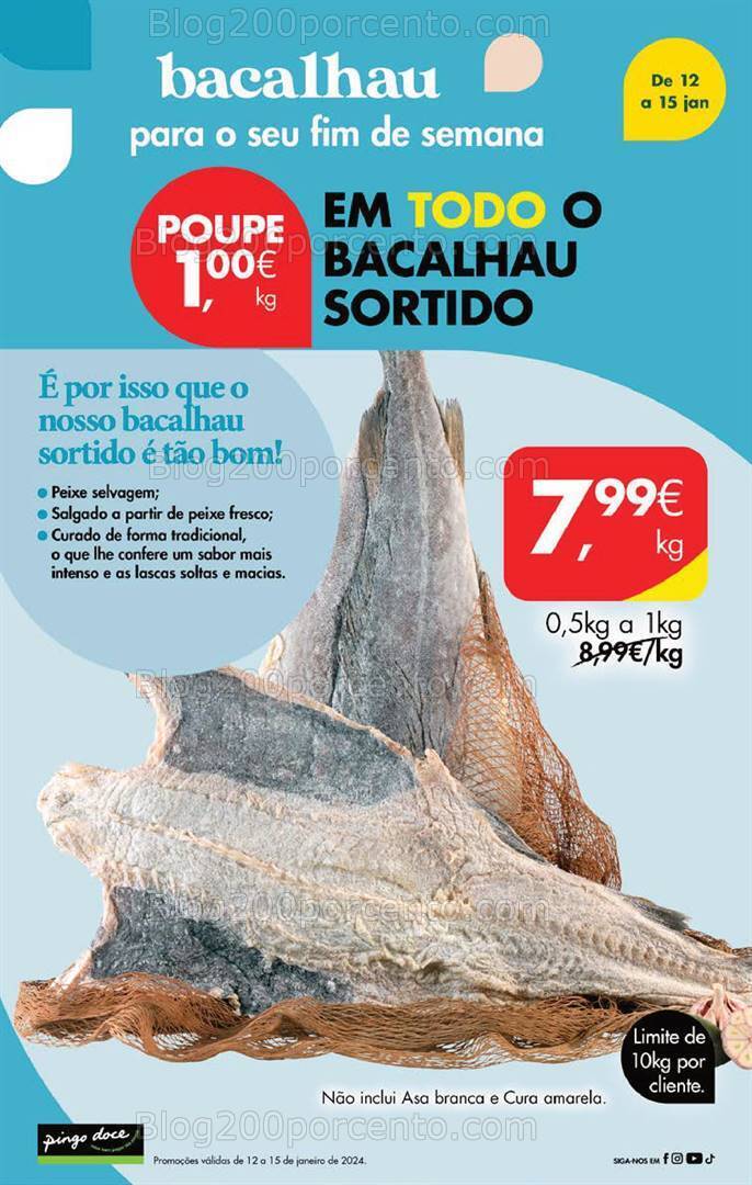 Antevisão Folheto PINGO DOCE Promoções Fim de Semana - 12 a 15 janeiro