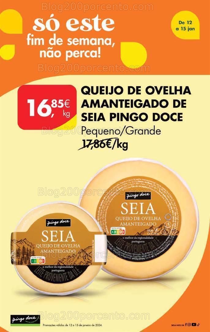 Antevisão Folheto PINGO DOCE Promoções Fim de Semana - 12 a 15 janeiro