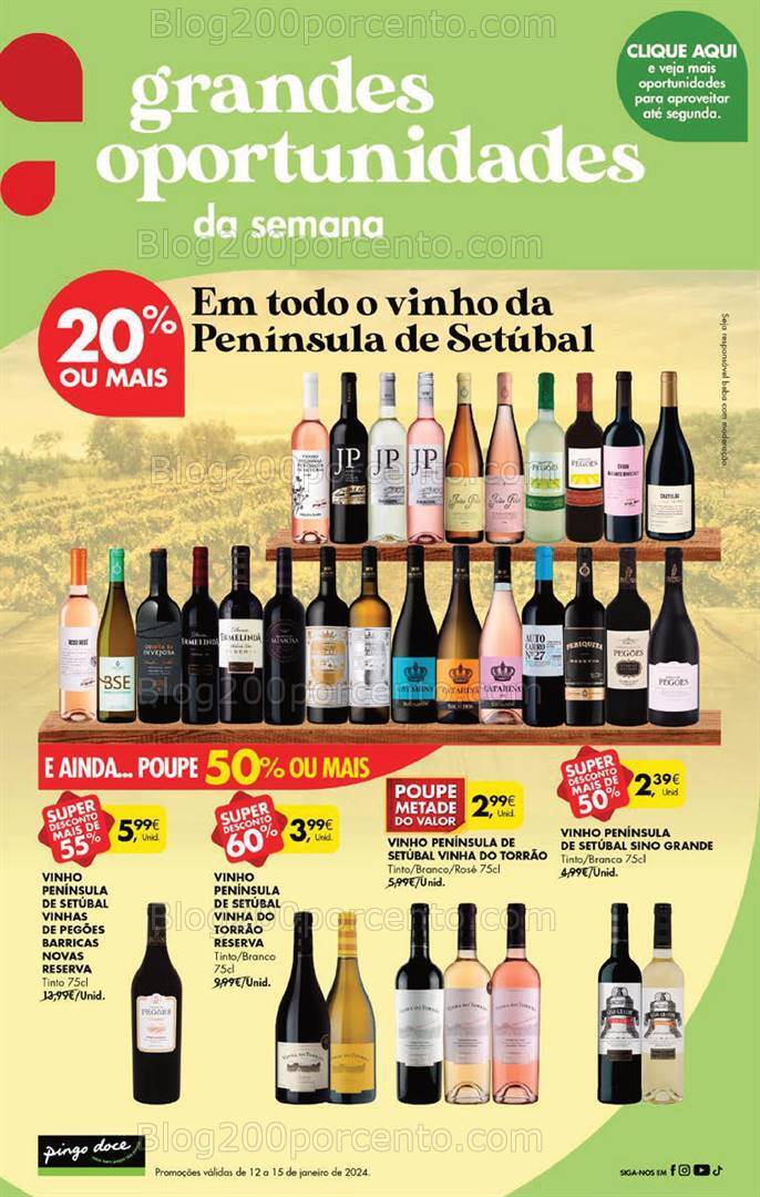Antevisão Folheto PINGO DOCE Promoções Fim de Semana - 12 a 15 janeiro