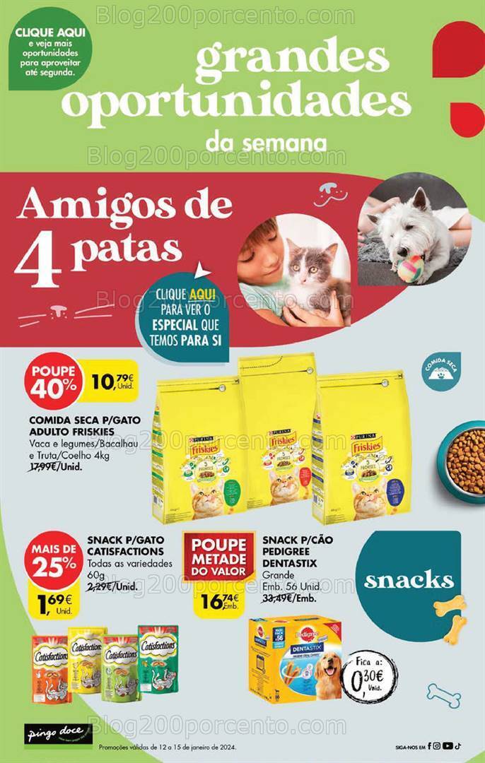 Antevisão Folheto PINGO DOCE Promoções Fim de Semana - 12 a 15 janeiro