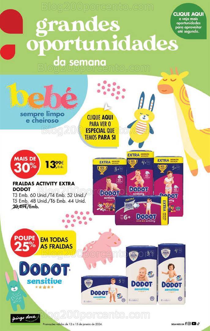 Antevisão Folheto PINGO DOCE Promoções Fim de Semana - 12 a 15 janeiro