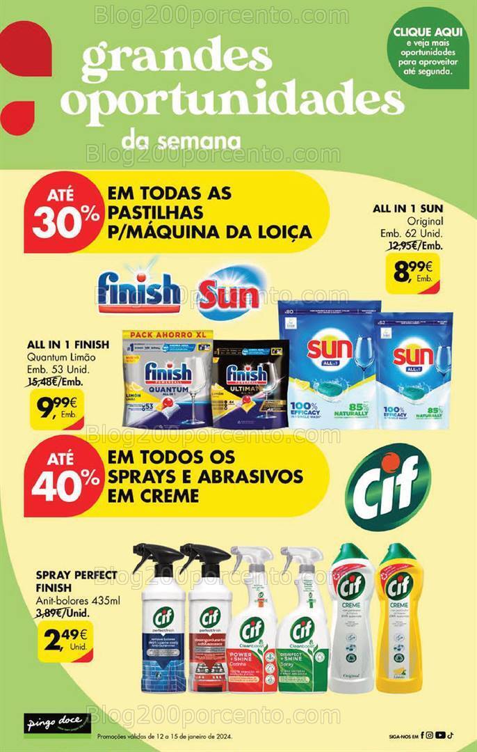 Antevisão Folheto PINGO DOCE Promoções Fim de Semana - 12 a 15 janeiro