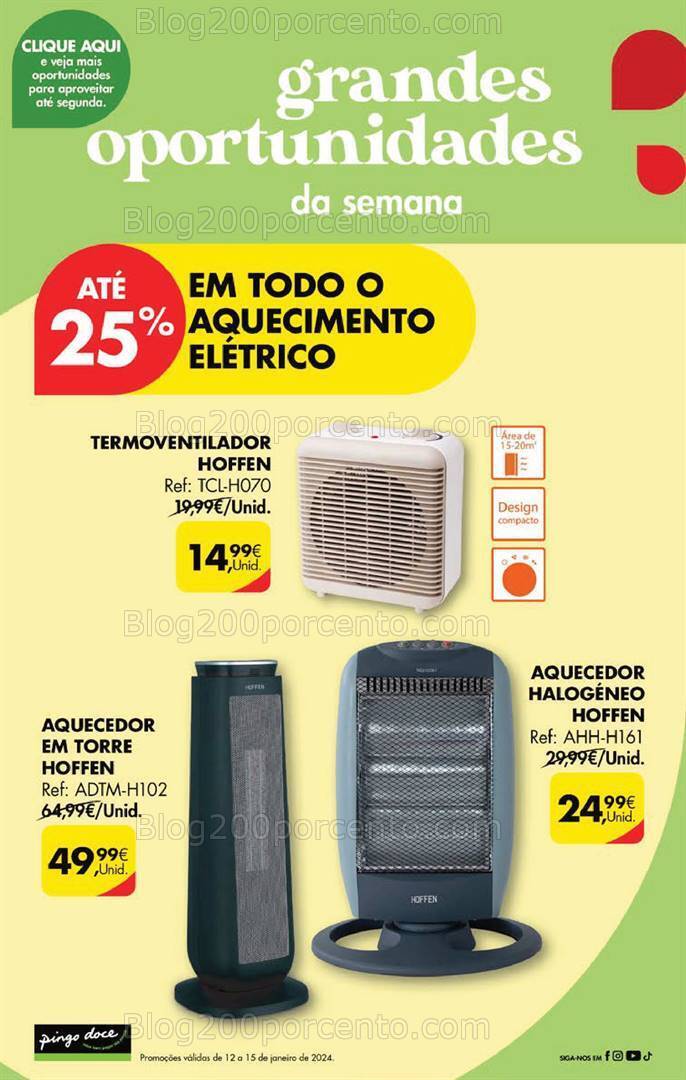 Antevisão Folheto PINGO DOCE Promoções Fim de Semana - 12 a 15 janeiro