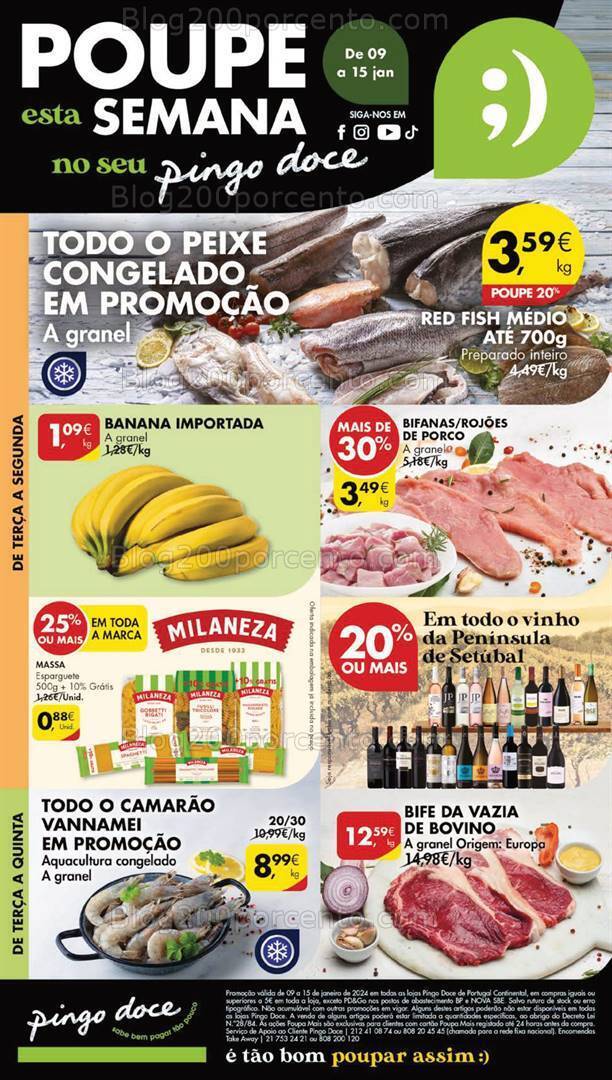 Antevisão Folheto PINGO DOCE Lojas Grandes Promoções de 9 a 15 janeiro