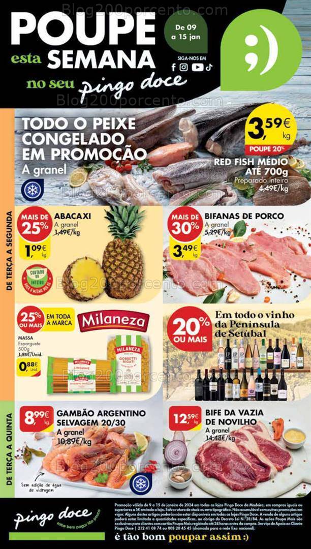 Antevisão Folheto PINGO DOCE Madeira Promoções de 9 a 15 janeiro
