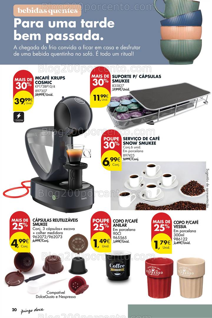 Antevisão Folheto PINGO DOCE Bazar Bebidas Quentes Promoções até 3 fevereiro