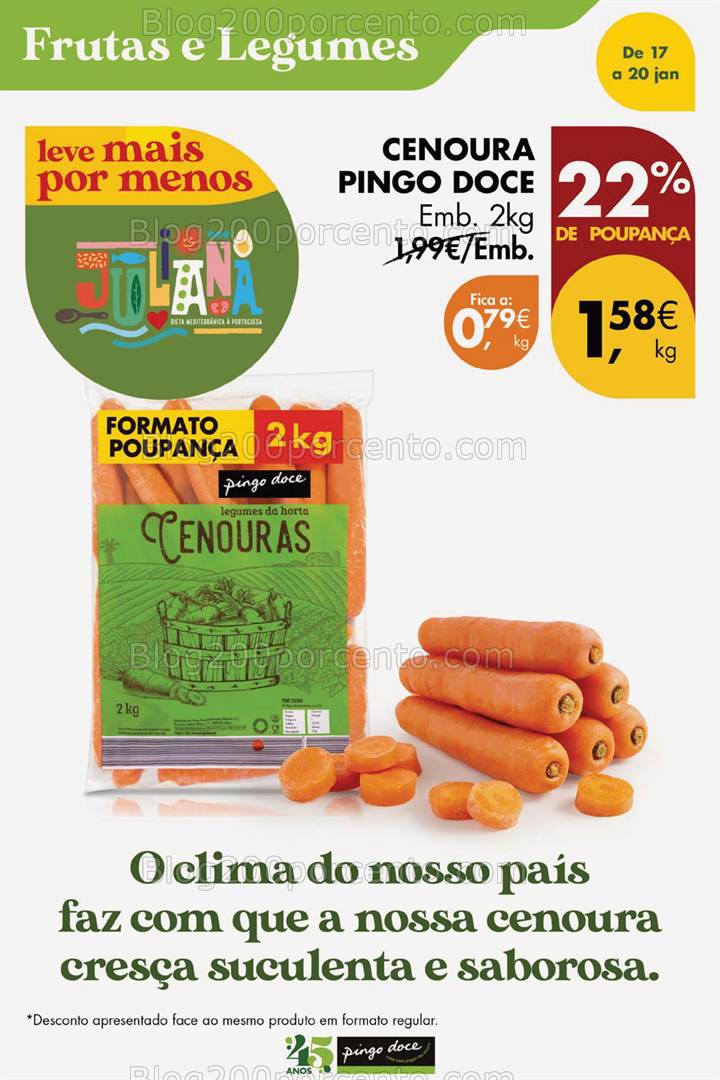 Antevisão Folheto PINGO DOCE Promoções Fim de Semana - 18 e 19 janeiro