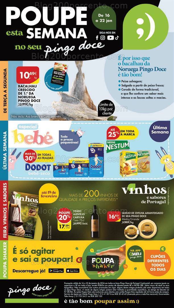 Antevisão Folheto PINGO DOCE Lojas Grandes Promoções de 16 a 22 janeiro
