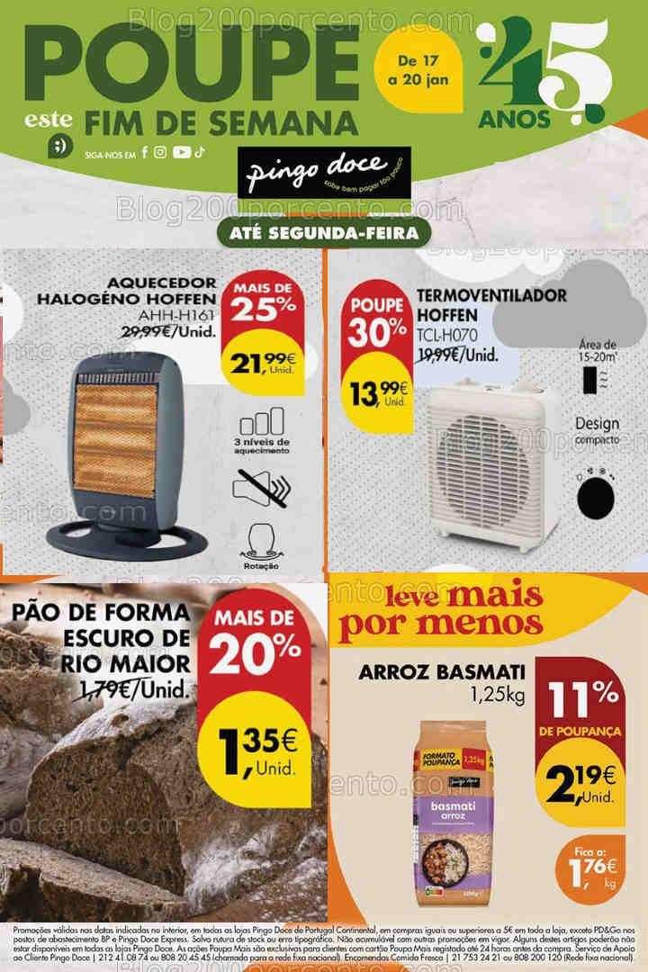 Antevisão Folheto PINGO DOCE Promoções Fim de Semana - 17 a 20 janeiro
