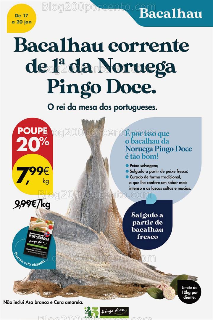 Antevisão Folheto PINGO DOCE Promoções Fim de Semana - 17 a 20 janeiro