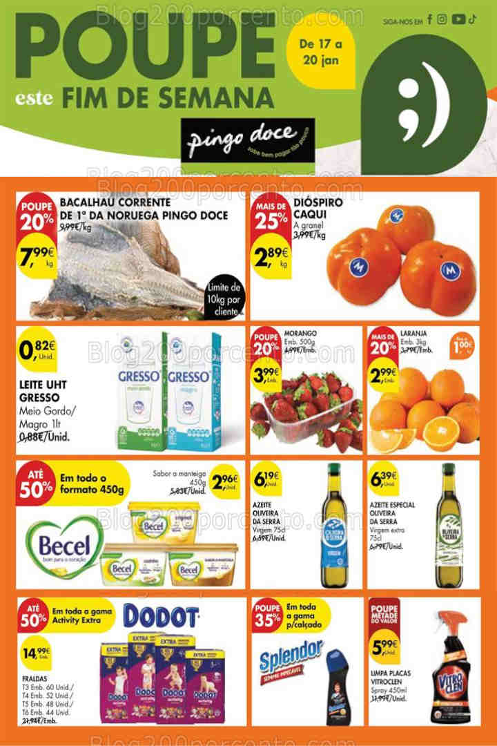 Antevisão Folheto PINGO DOCE Madeira Promoções Fim de Semana - 17 a 20 janeiro
