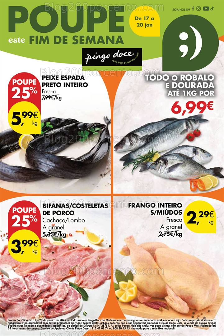 Antevisão Folheto PINGO DOCE Madeira Promoções Fim de Semana - 17 a 20 janeiro