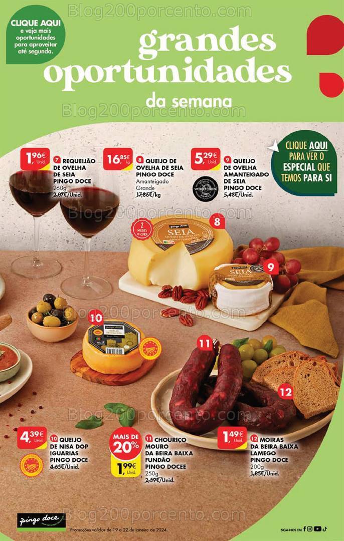 Antevisão Folheto PINGO DOCE Promoções Fim de Semana - 19 a 22 janeiro