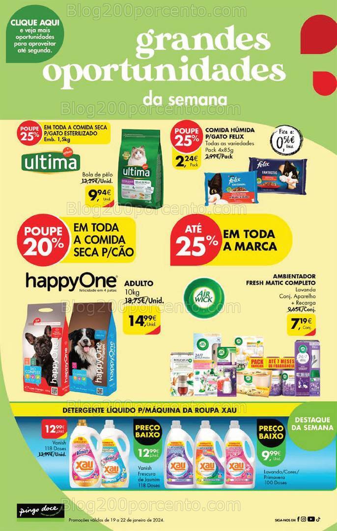 Antevisão Folheto PINGO DOCE Promoções Fim de Semana - 19 a 22 janeiro