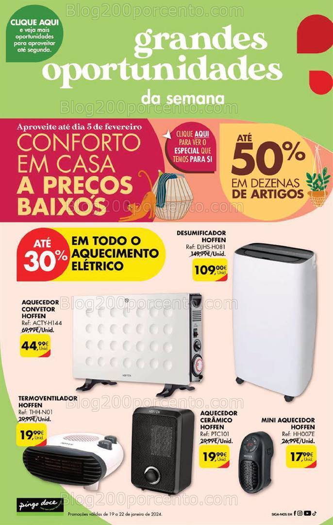 Antevisão Folheto PINGO DOCE Promoções Fim de Semana - 19 a 22 janeiro