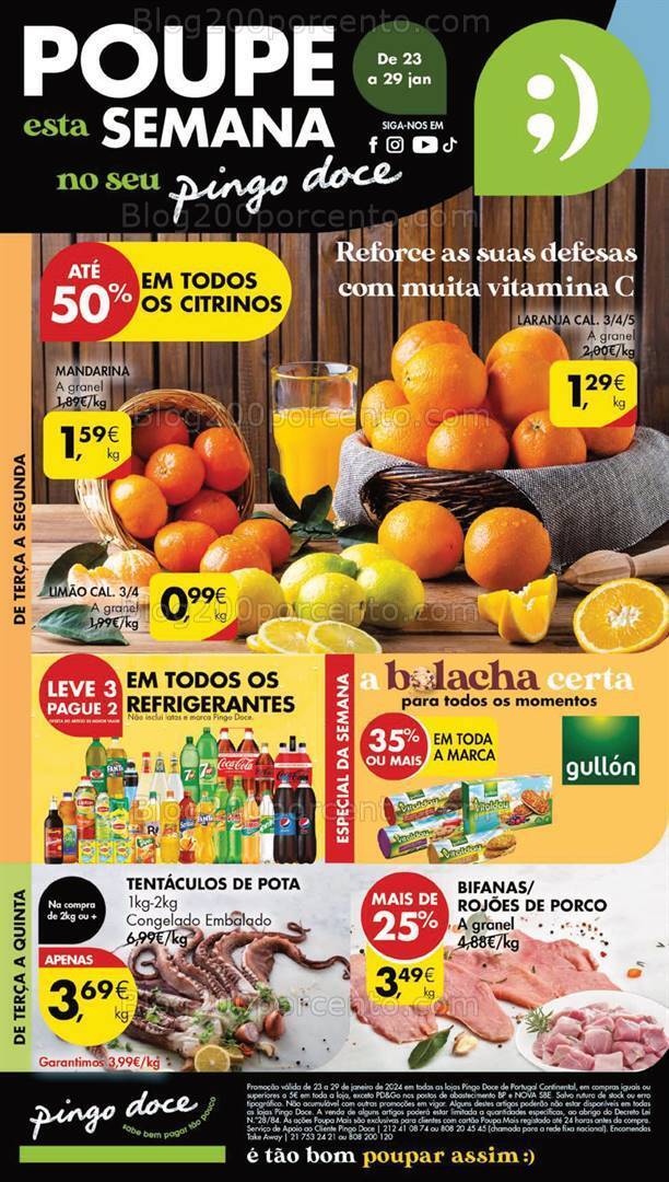 Antevisão Folheto PINGO DOCE Lojas Grandes Promoções 23 a 29 janeiro