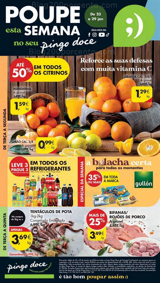 Antevisão Folheto PINGO DOCE Lojas Pequenas Promoções 23 a 29 janeiro