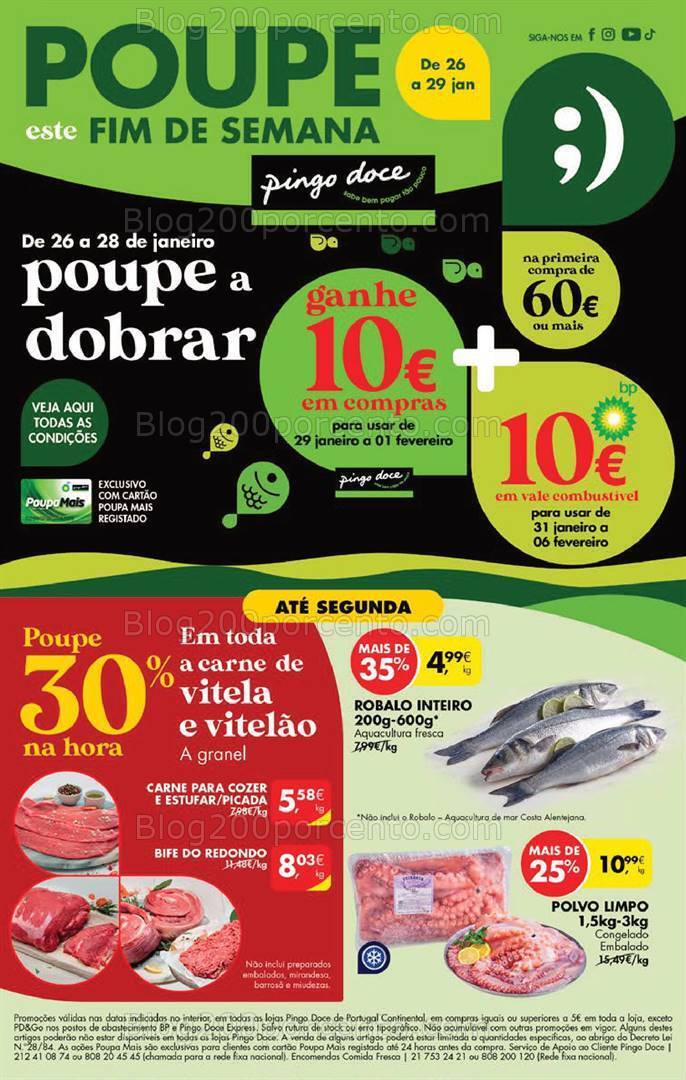 Antevisão Folheto PINGO DOCE Promoções Fim de Semana de 26 a 29 janeiro