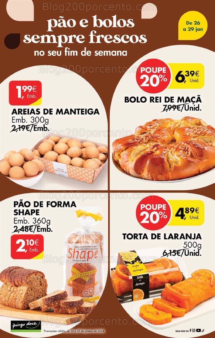 Antevisão Folheto PINGO DOCE Promoções Fim de Semana de 26 a 29 janeiro