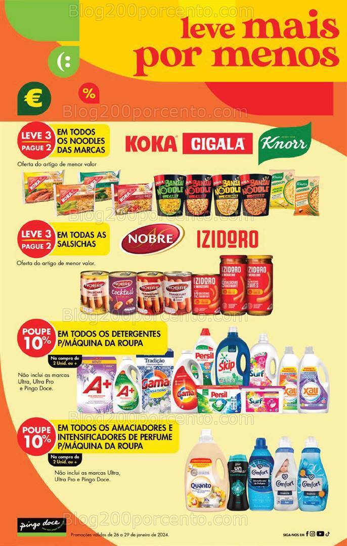 Antevisão Folheto PINGO DOCE Promoções Fim de Semana de 26 a 29 janeiro