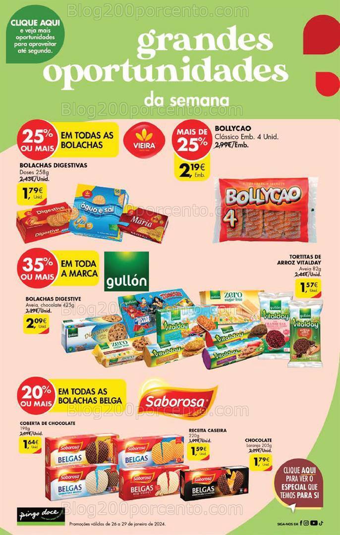 Antevisão Folheto PINGO DOCE Promoções Fim de Semana de 26 a 29 janeiro
