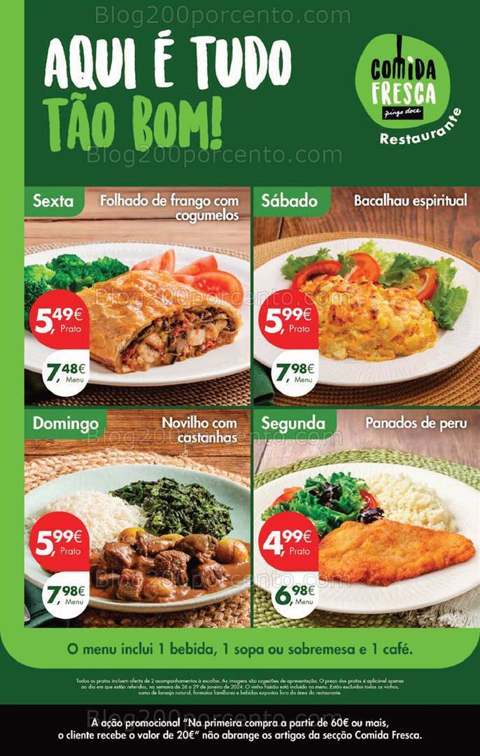 Antevisão Folheto PINGO DOCE Promoções Fim de Semana de 26 a 29 janeiro