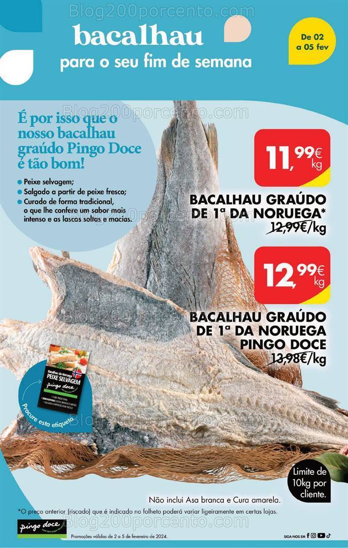 Antevisão Folheto PINGO DOCE Promoções Fim de Semana - 2 a 5 fevereiro
