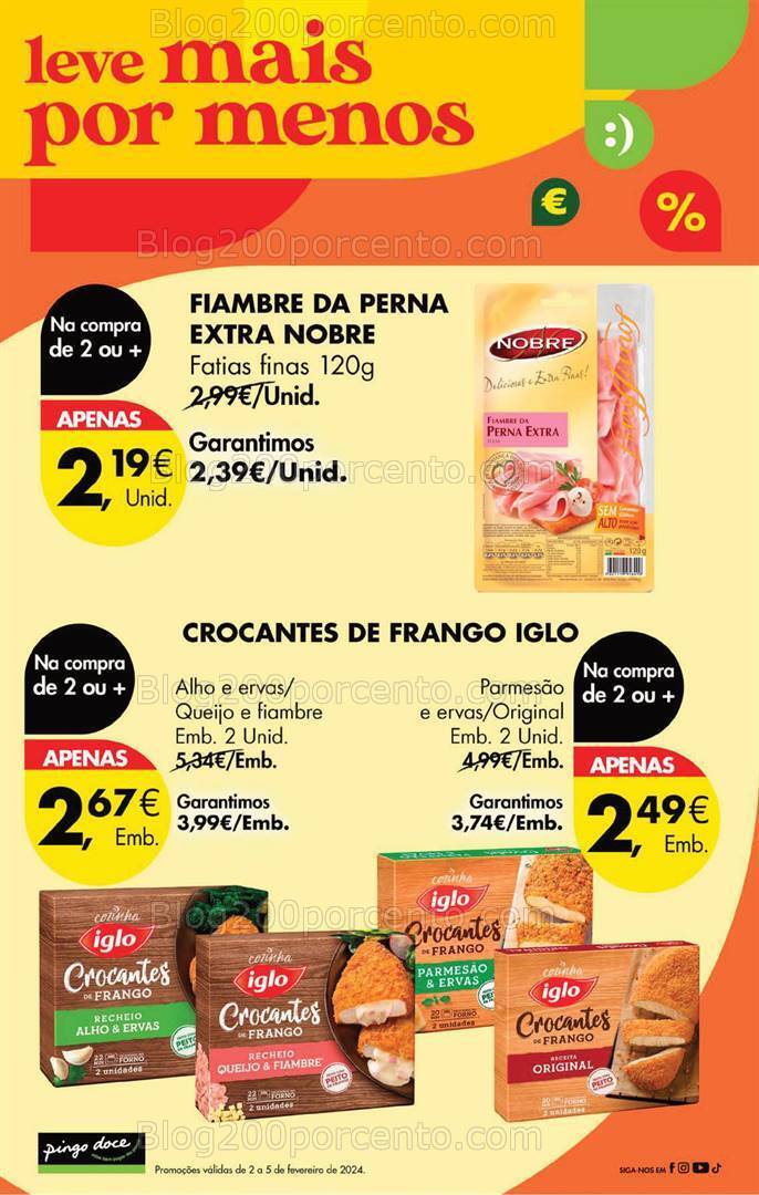 Antevisão Folheto PINGO DOCE Promoções Fim de Semana - 2 a 5 fevereiro