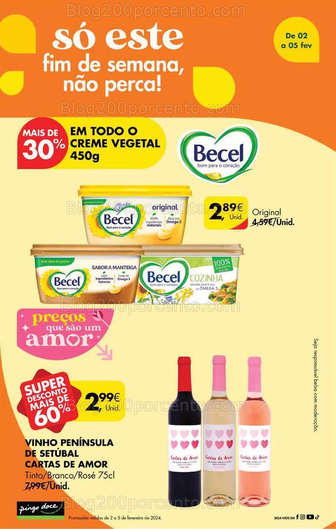 Antevisão Folheto PINGO DOCE Promoções Fim de Semana - 2 a 5 fevereiro