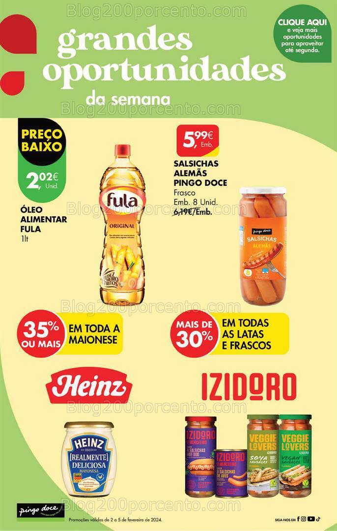 Antevisão Folheto PINGO DOCE Promoções Fim de Semana - 2 a 5 fevereiro