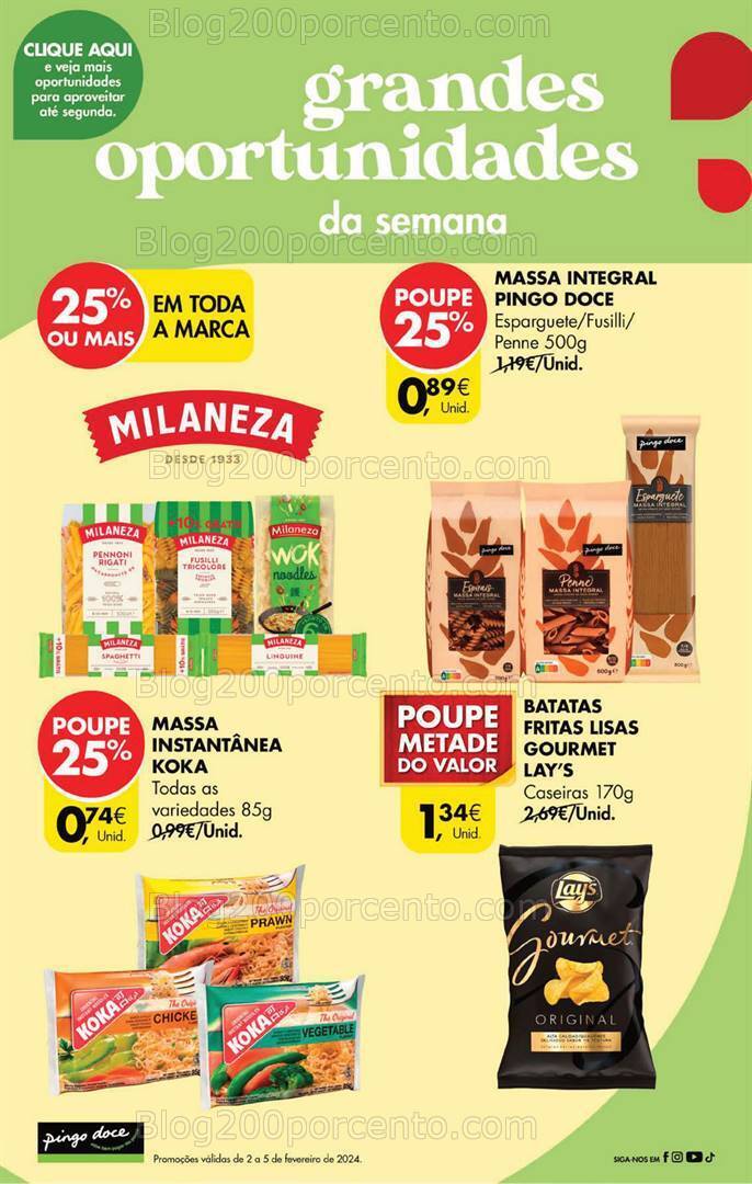 Antevisão Folheto PINGO DOCE Promoções Fim de Semana - 2 a 5 fevereiro