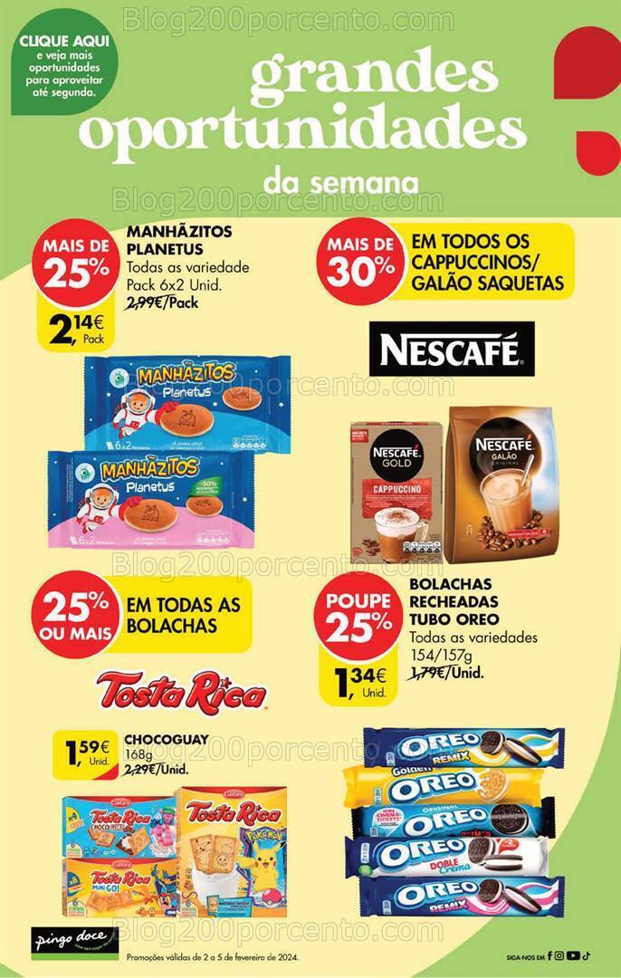 Antevisão Folheto PINGO DOCE Promoções Fim de Semana - 2 a 5 fevereiro