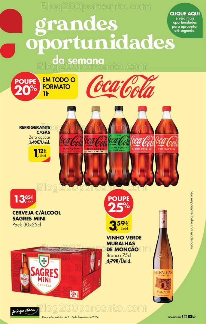 Antevisão Folheto PINGO DOCE Promoções Fim de Semana - 2 a 5 fevereiro