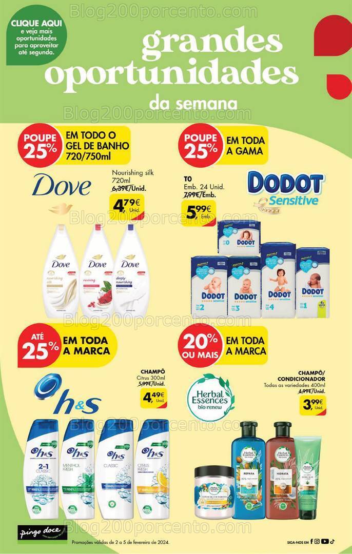 Antevisão Folheto PINGO DOCE Promoções Fim de Semana - 2 a 5 fevereiro
