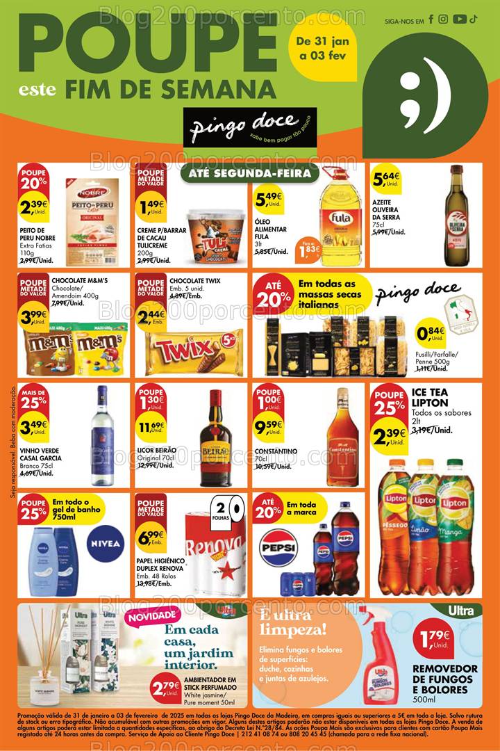 Antevisão Folheto PINGO DOCE Madeira Promoções Fim de Semana - 31 janeiro a 3 fevereiro
