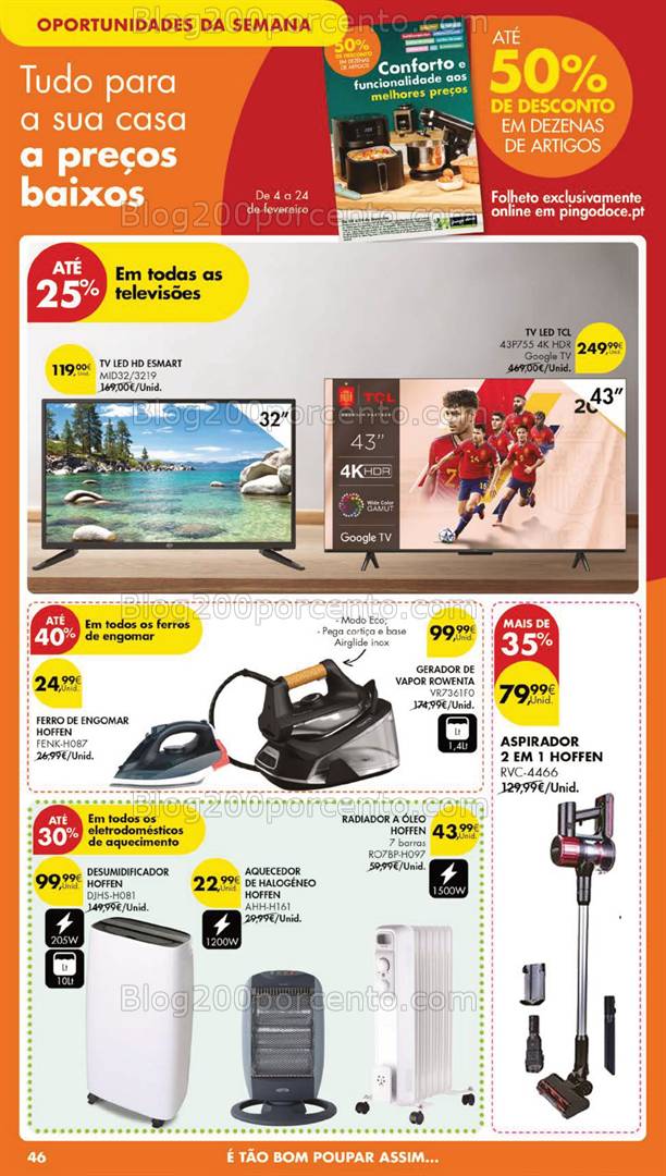 Antevisão Folheto PINGO DOCE Bazar Lojas Grandes Promoções de 4 a 10 fevereiro