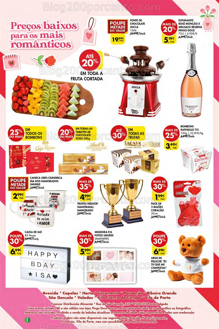 Antevisão Folheto PINGO DOCE Dia dos Namorados Açores Promoções de 6 a 12 fevereiro