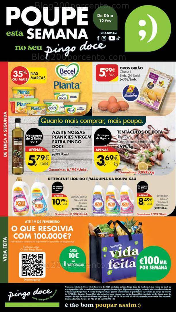 Antevisão Folheto PINGO DOCE Madeira Promoções de 6 a 12 fevereiro