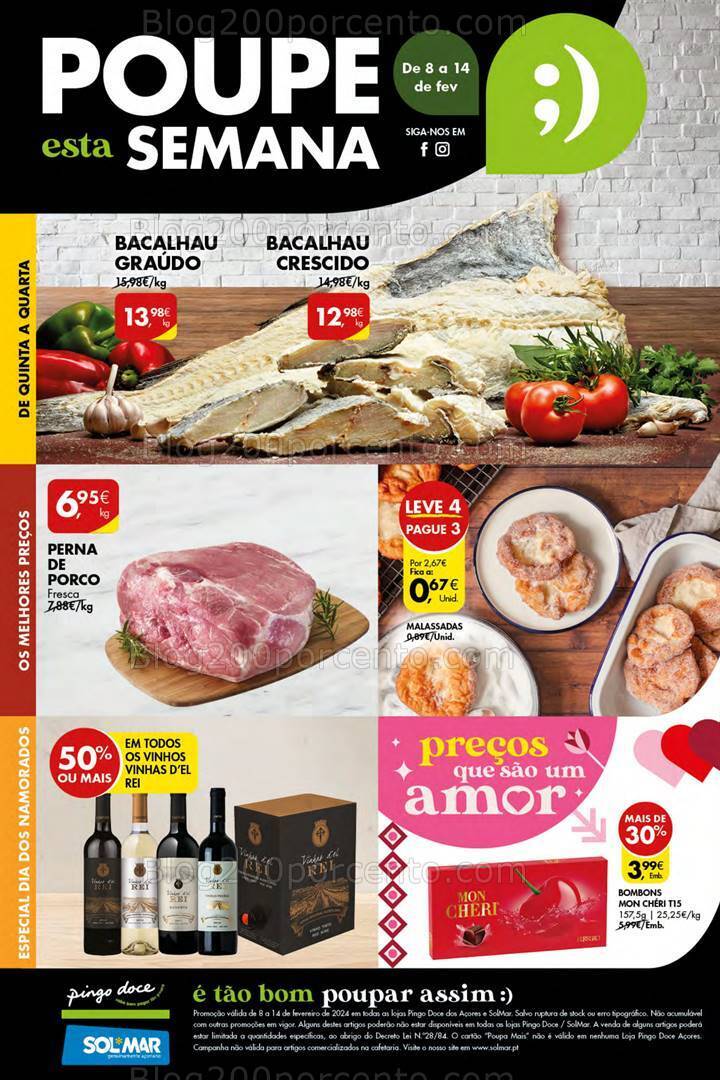 Antevisão Folheto PINGO DOCE Açores Promoções de 8 a 14 fevereiro
