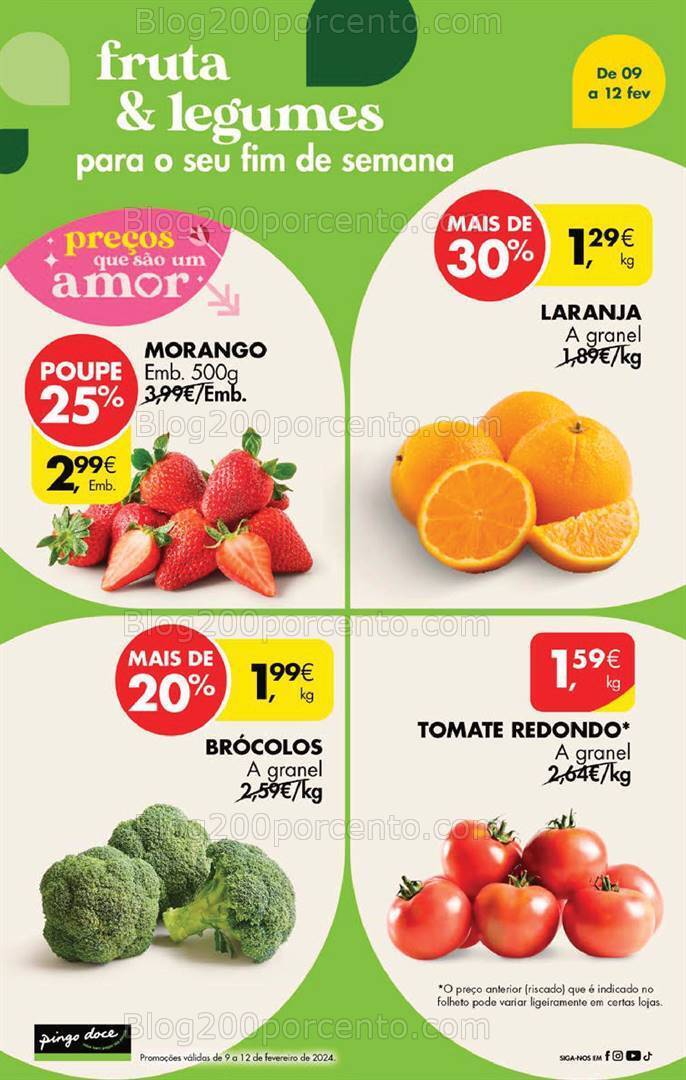 Antevisão Folheto PINGO DOCE Promoções Fim de Semana - 9 a 12 fevereiro